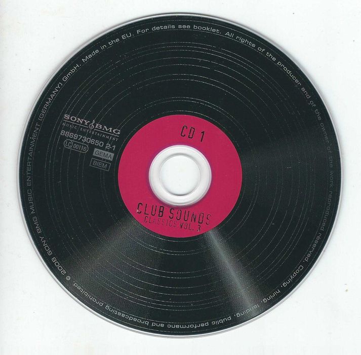 2 CD - Club Sounds - Club Classics Vol. 3 (2008) (Sony Music) Digipak