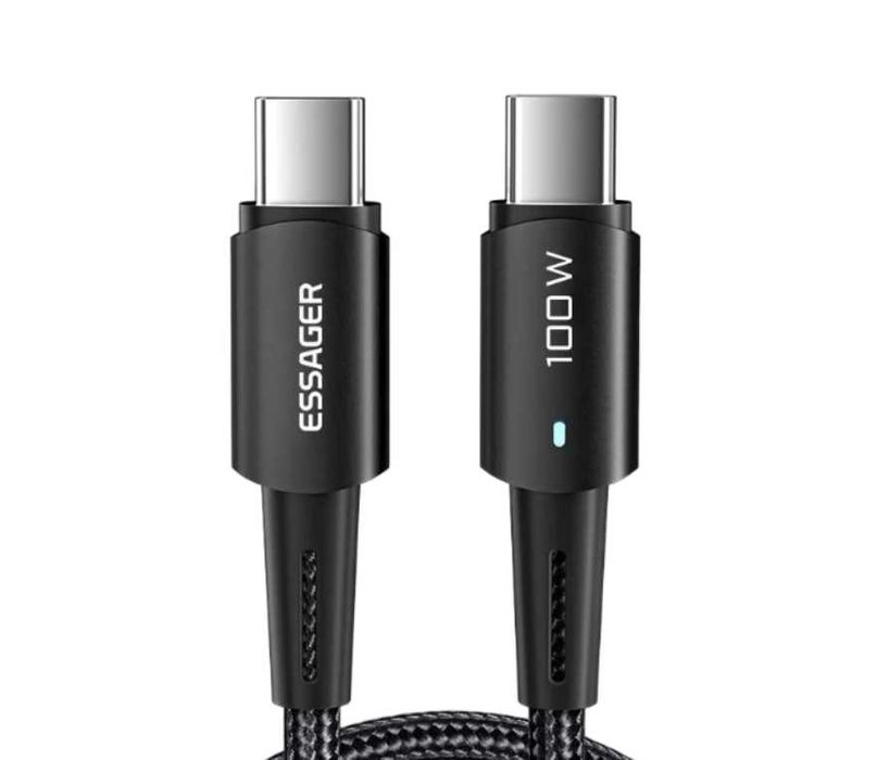 Kabel Szybkiego ładowania PD100W Typ C/Typ C 100cm LED kod 2123