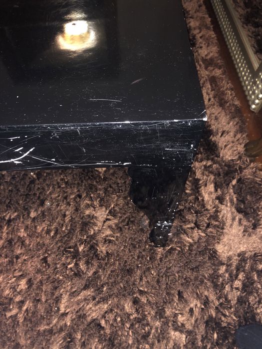 Vende se mesa de sala lacada preto de loja de decoracao