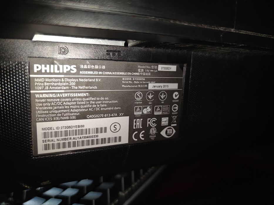 Monitor Philips 27" 144hz gsync full hd