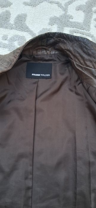 FRANK WALDER 42/44 XL brązowa eko skóra kurtka nowa.