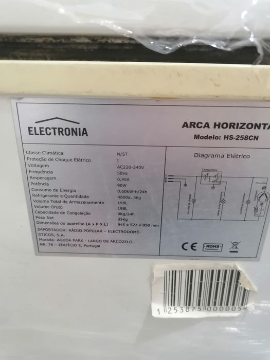 Arca congeladora Electronia HS-258CN – 198 L