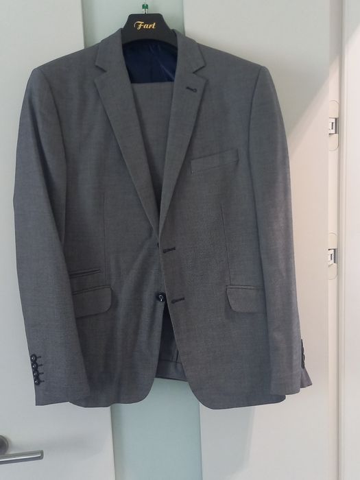 Garnitur męski stalowy