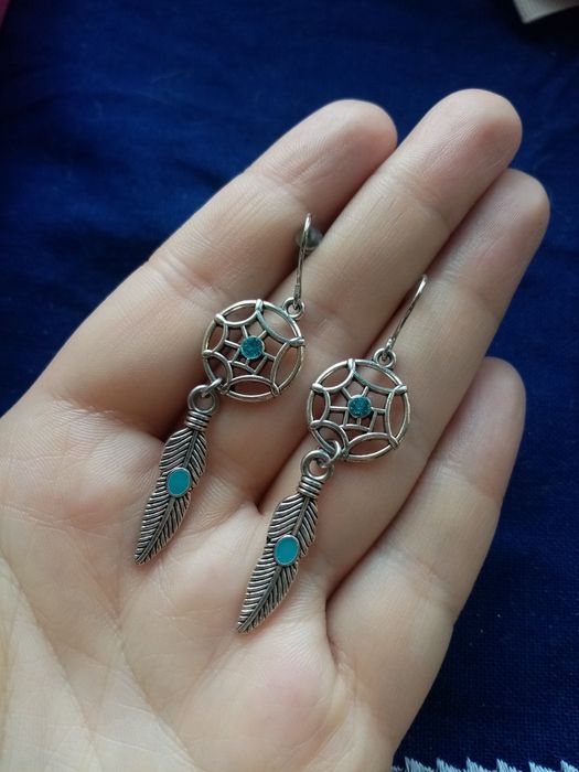 Kolczyki łapacze snów, styl boho