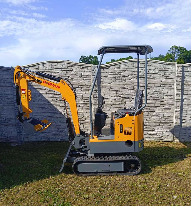 Nowa Minikoparka G-SHAN 1000kg+szybko złączka,trzy łyżki,ramię skrętne