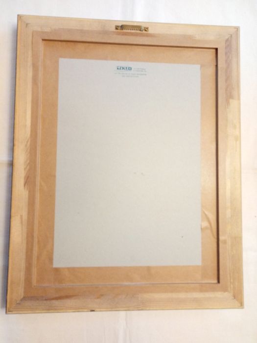 przedwojenny obraz oleodruk Matka Boska Bolesna czarna NOWA rama