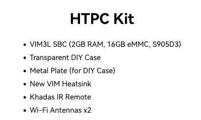 Khadas Vim3L HTPC Kit