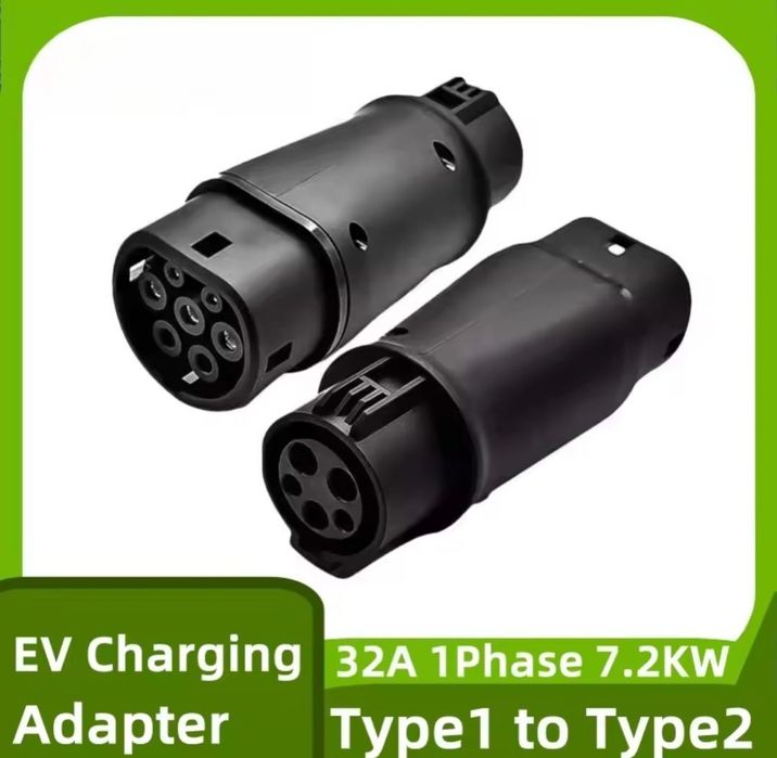 Перехідник Type 1 - Type 2 adapter 7квт 32А авто з США CCS1 CCS2 адаптер GBT Telsa Тесла накс хороша якість