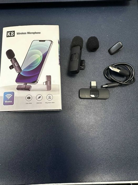 Bezprzewodowy mikrofon krawatowy przypinany USB-C