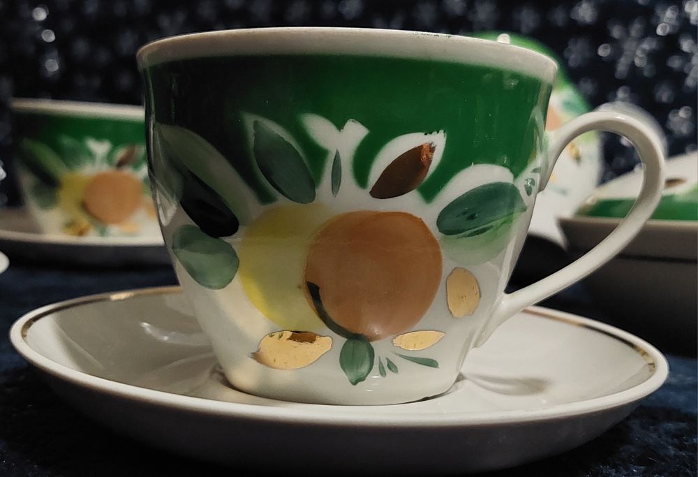 Сервиз чайный фарфоровый фарфор Полонное ссср роспись позолота