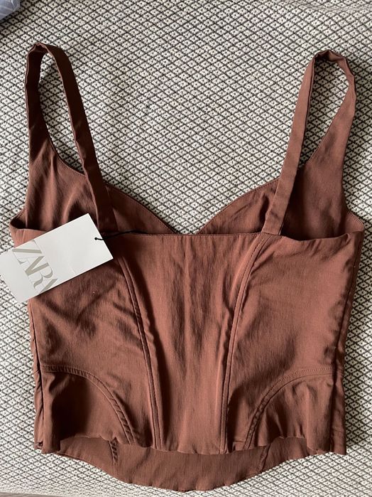 Корсет Zara коричневого цвета