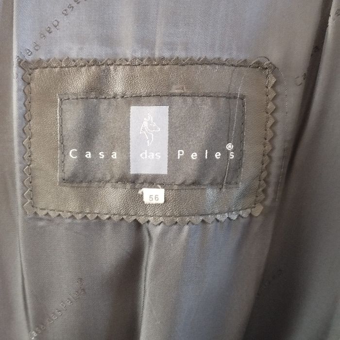 Casaco de pele preto