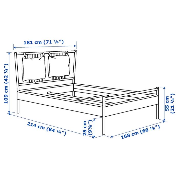 Conjunto IKEA BJÖRKSNÄS - Cama 160x200 + mesa de cabeceira