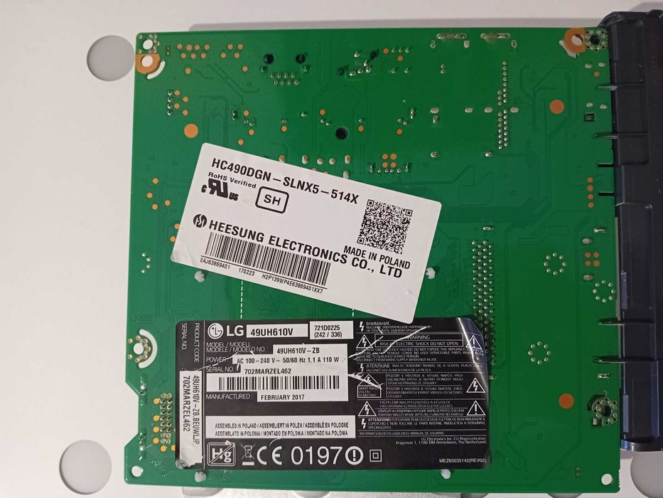 Placa de video tv  LG-49UH610V