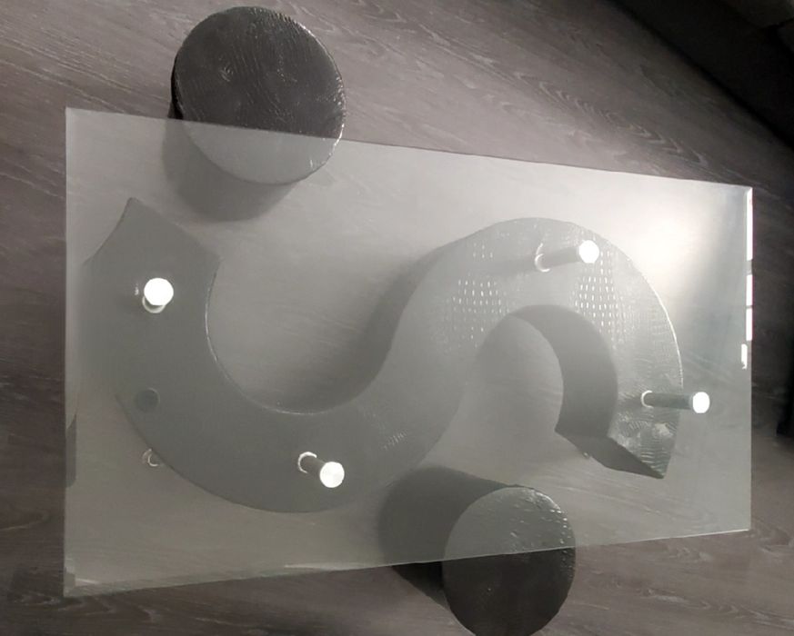 Mesa de Centro em Vidro com bancos de apoio