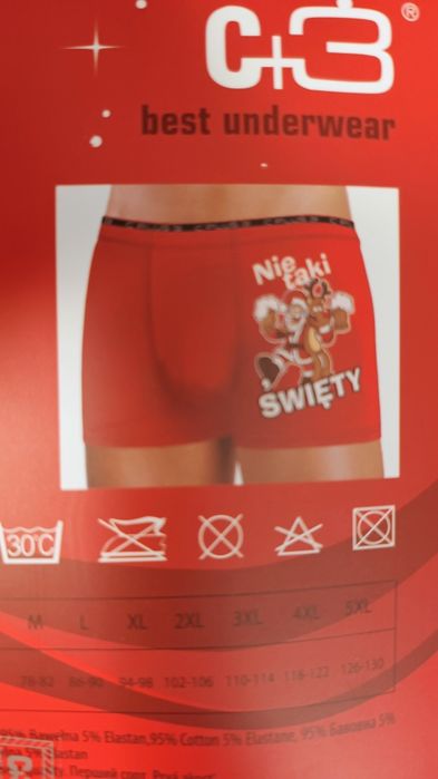 Męskie boxerki Święty Mikołaj XL. NOWE.