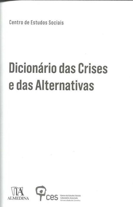 Livro Dicionário das Crises e das Alternativas