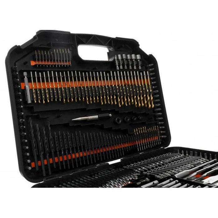 Zestaw wierteł bitów otwornic do drewna metalu HSS nasadki bity 246el