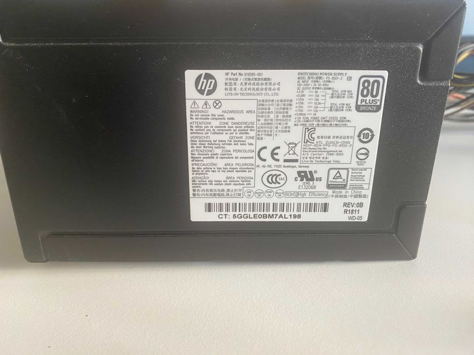 Fonte de Alimentação HP 500W 80 PLUS Bronze (PS-8501-2)