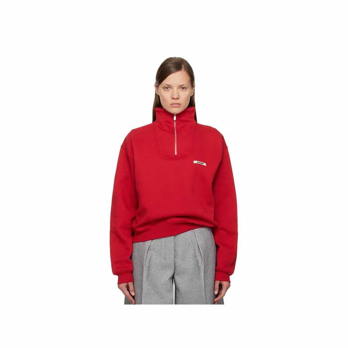Світшот Jacquemus Gros Grain Zipped-Rollneck Sweatshirt Red