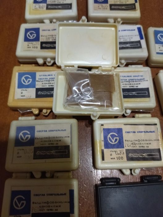 Мини свёрла 0,3 мм и 0,35 мм СССР