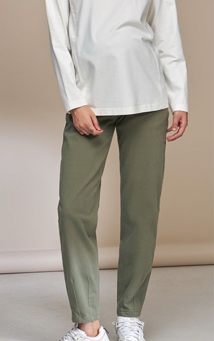 Спортивні штани для вагітних Юла Мама Lone темна оливка XL