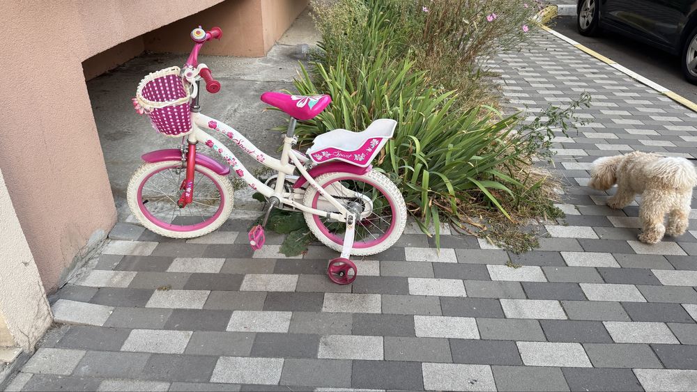 Велосипед дитячий для дівчинки навчальний