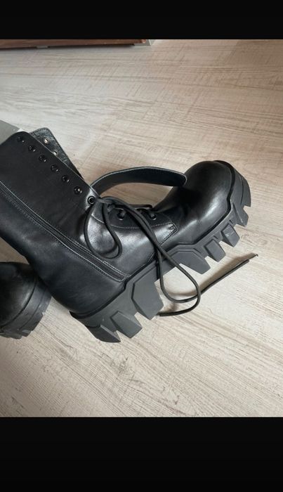 Balenciaga Bulldozer leather boots