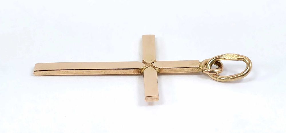 Złota zawieszka krzyżyk p:585 w:1,07g