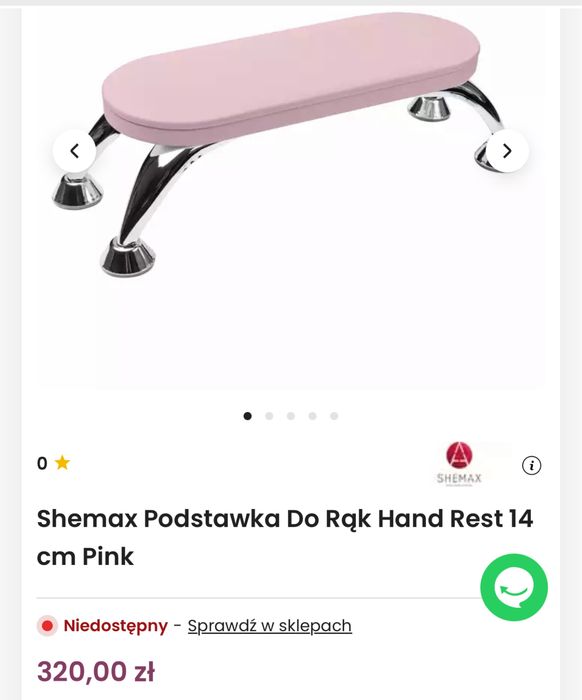 Podstawka do rąk manicure Shemax