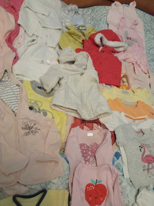paka ubrań dla dziewczynki 0-6m