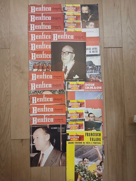 Coleção de 26 revistas Benfica ilustrado n'82 até n'108 ,64 a 1966