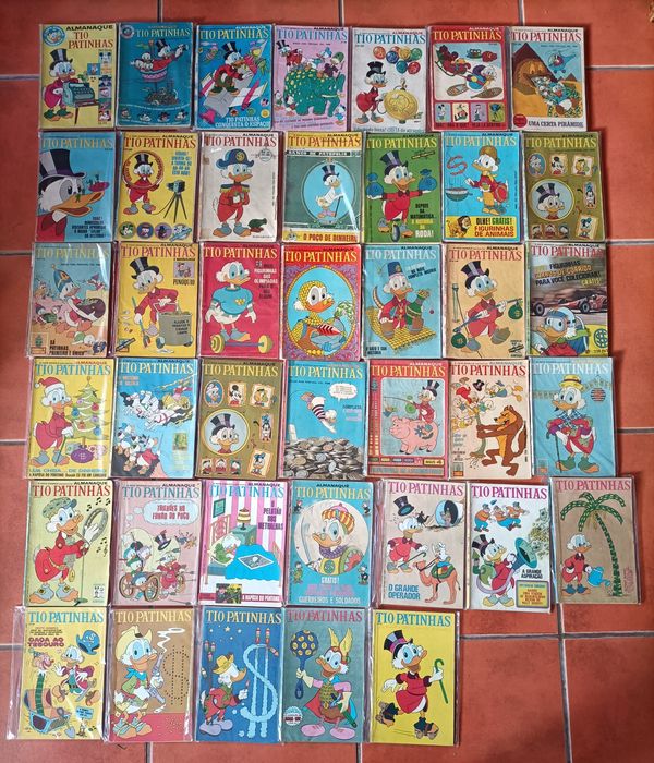 65 Livros Tio Patinhas desde o n° 3, 1a Edição desde 1964