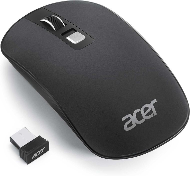 Bezprzewodowa mysz Acer USB, slim, czarna