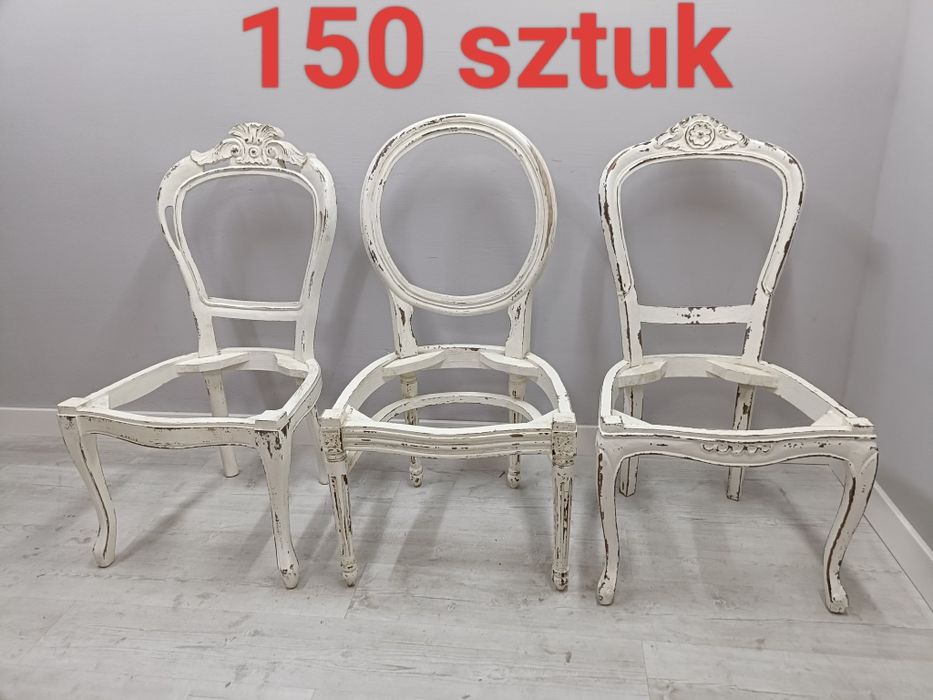 Stelaż krzesła Ludwik Medalion Shabby Chic 150 szt wyprzedaż