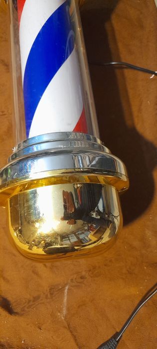 Barber Pole - Lampa barberska do zakładu dekoracyjna.