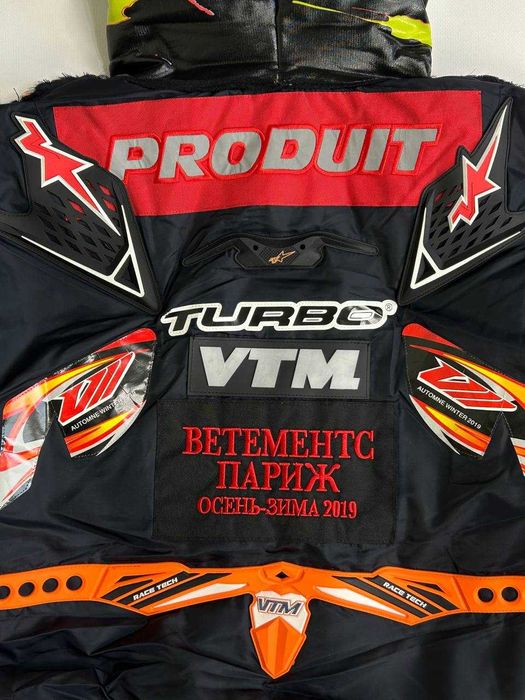 Vetements Black Navy Alpha Industries Racing Bomber бомбер куртка S M