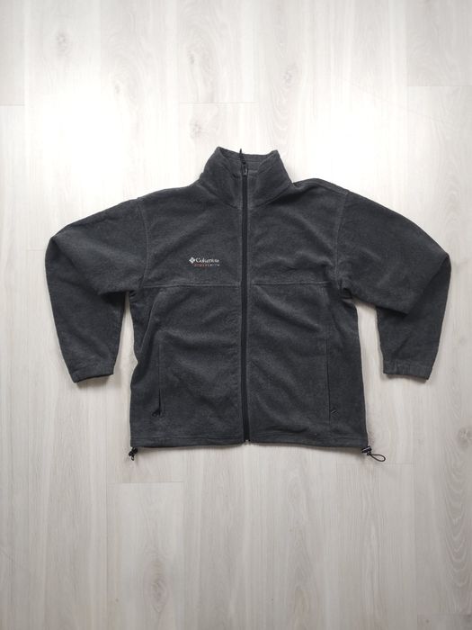 Columbia Full Zip Fleece Jacket Charcoal Men's L (XM6387)