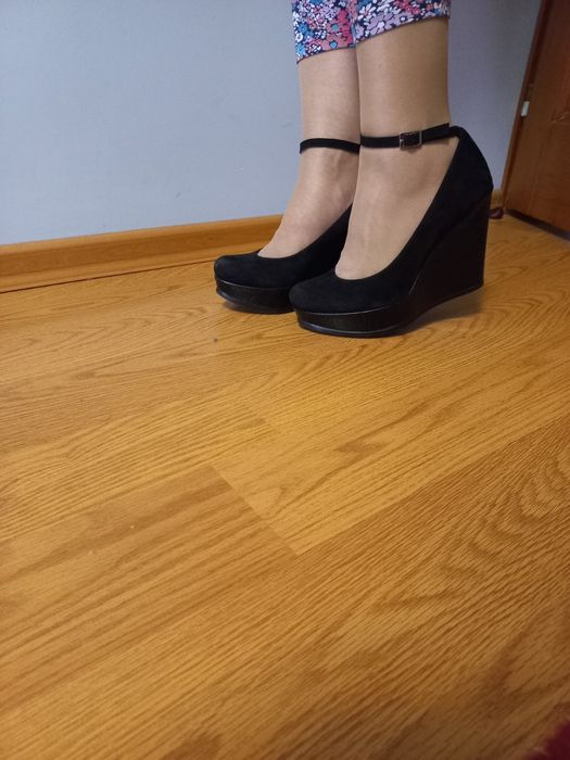 Туфлі на танкетці, туфлі замшові, шкіряні, PM Paola Martani