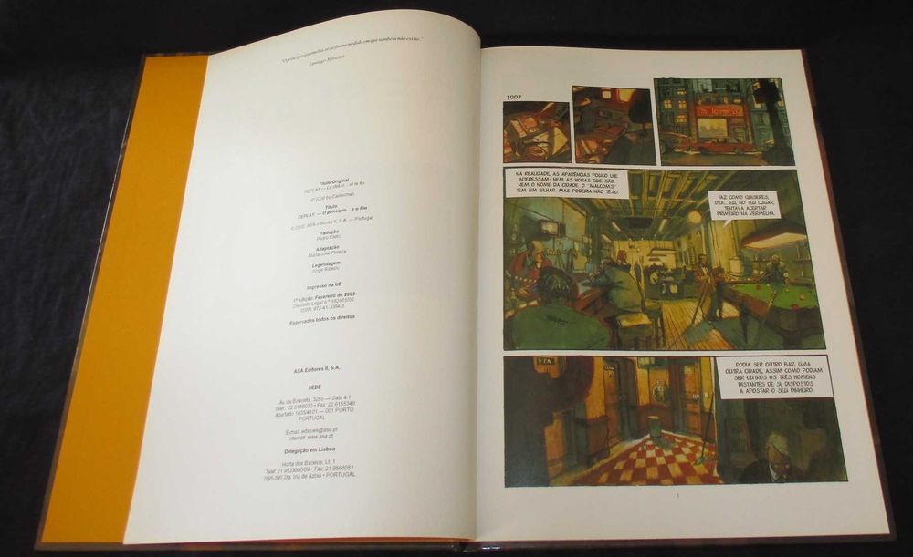 Livro BD Replay O Princípio e o fim Asa