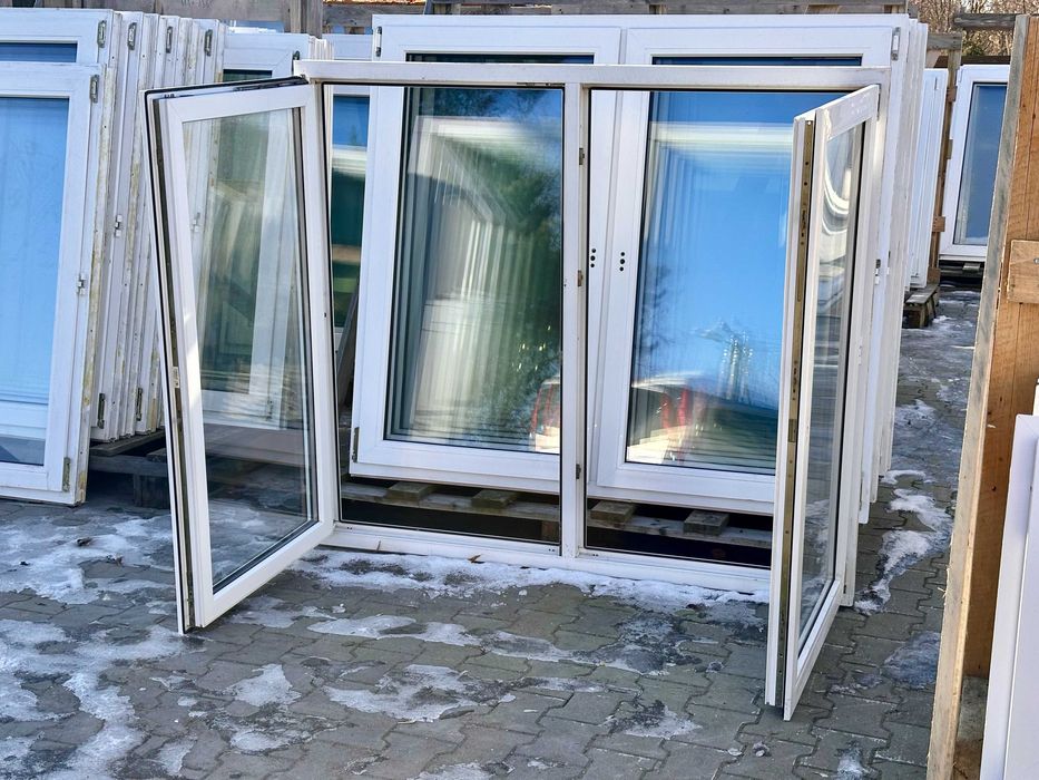 OKNA UŻYWANE dwuskrzydłowe z Niemiec- 158x141 i inne