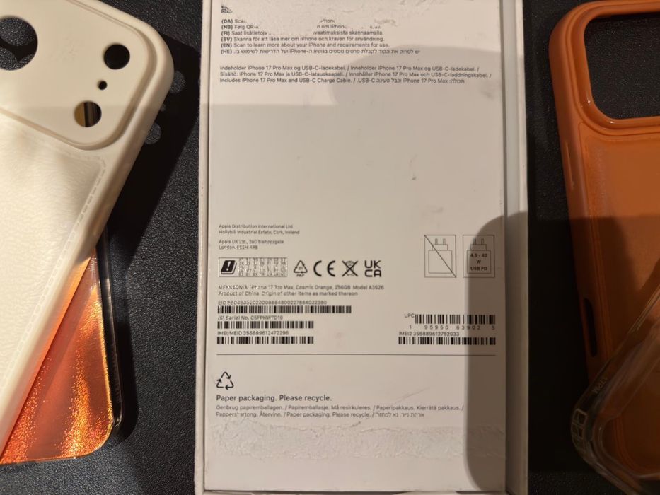 Iphone 17 pro max laranja