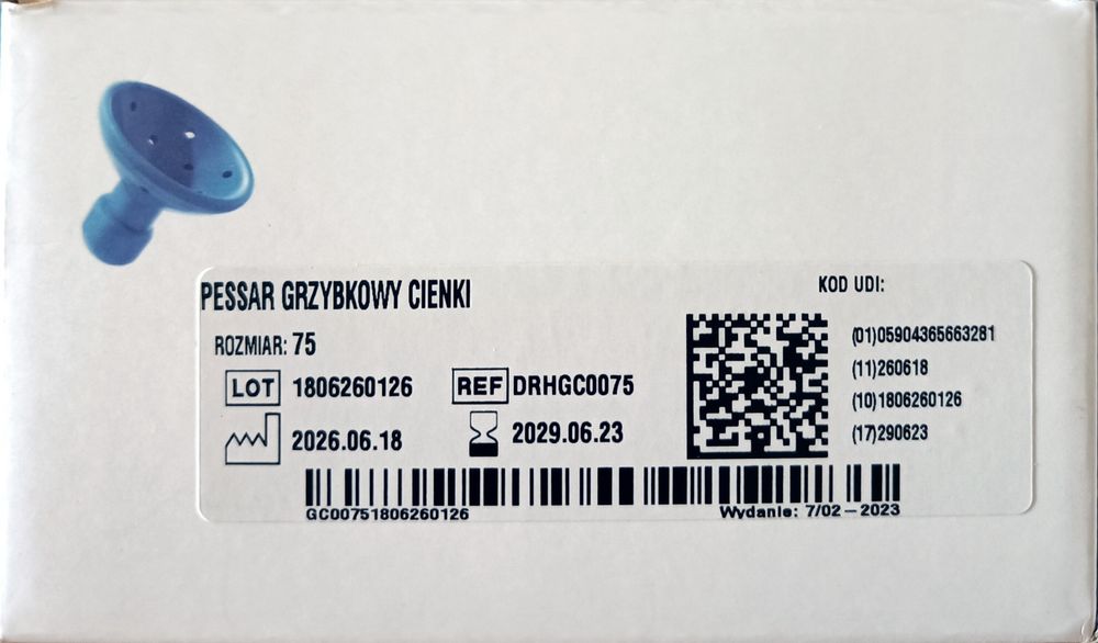 Pessar ginekologiczny grzybkowy  Dr HERBICH