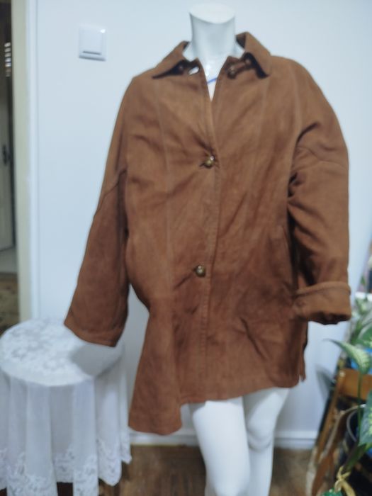 Casaco comprido em pele genuína GMB