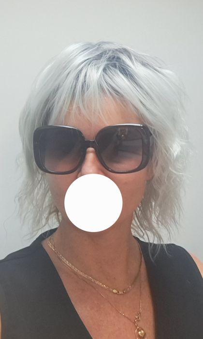 Peruka platynowy blond z odrostem