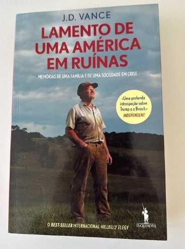 J.D.Vance - Lamento America Ruinas ( Novo-portes gratis)