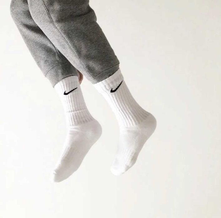 Високі шкарпетки  Nike Преміум  | Носки Найк  білі преміум | шкарпетки