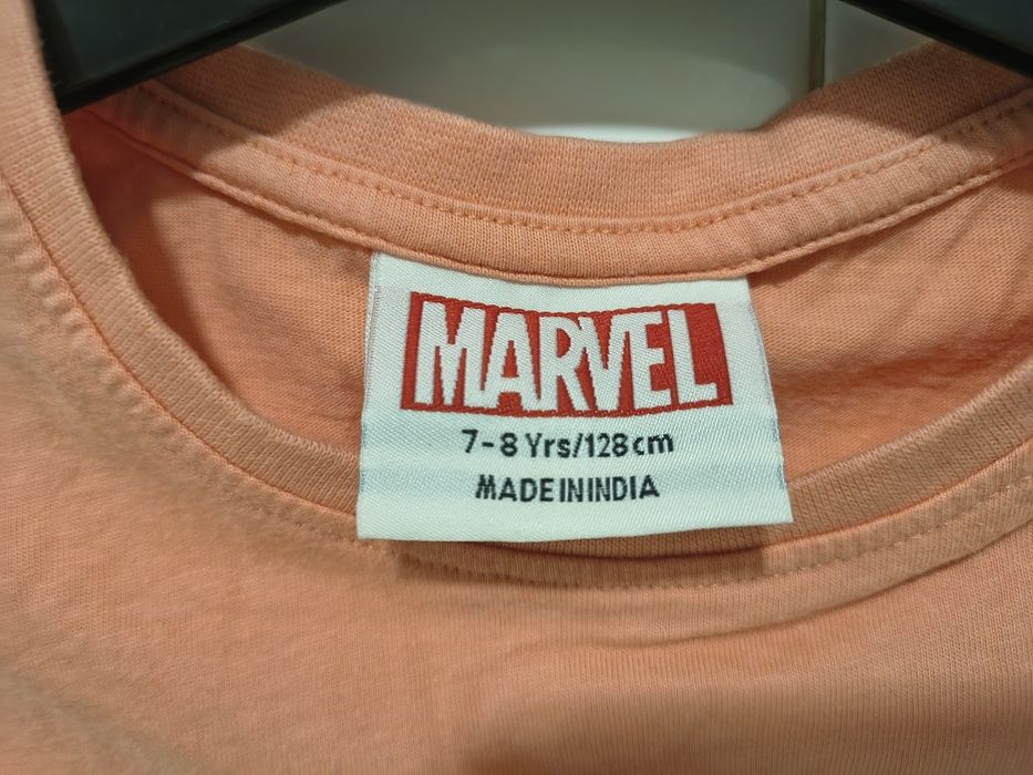 T-shirt laranja em algodão