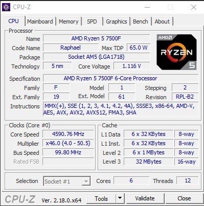Ігровий ПК Ryzen 5 7500F + RTX 4060 8GB + 32GB DDR5 Kingston