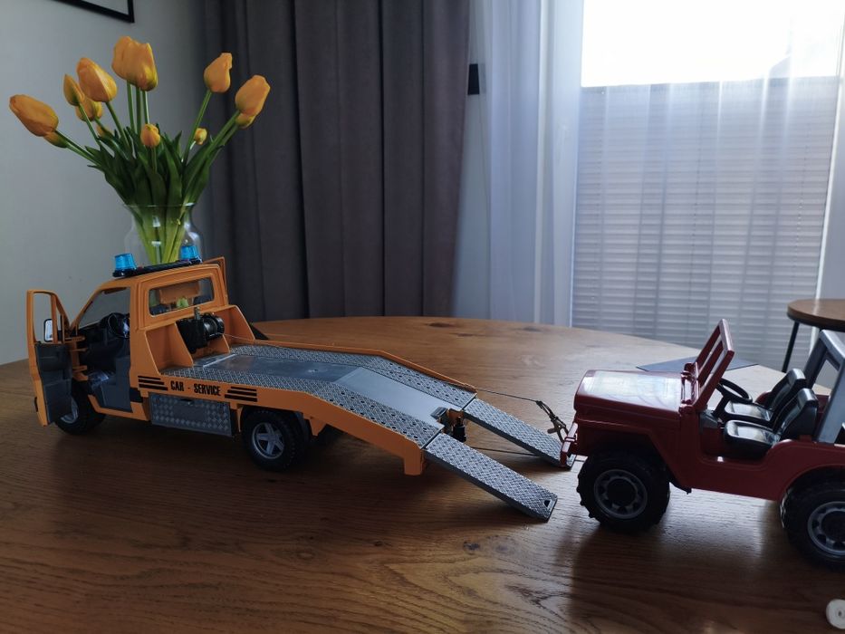 Bruder MB Sprinter Pomoc drogowa + Jeep  Duża laweta
